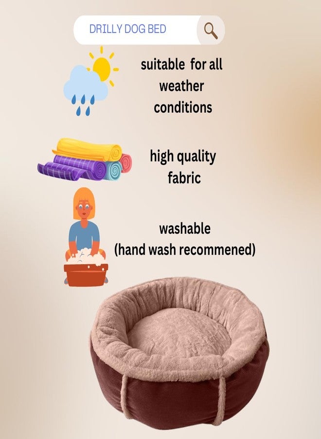 DRILLY Premium Fur XL Dog Bed for Extra Large Dogs Washable-Orthopedic Big Dog Beds | Big Breed | | Giant Human Dog Bed> (XL) - Image 5